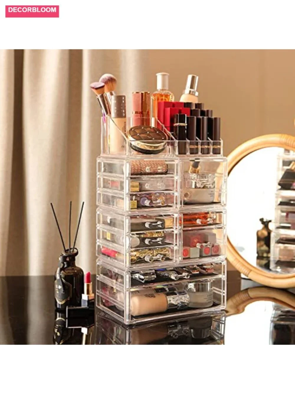 Acrylic Makeup Organizer 11 Drawers Stackable Cosmetic Display Case Vanity